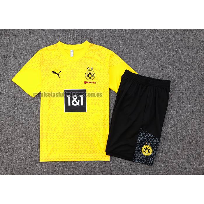 Chandal del Borussia Dortmund Manga Corta 2023 2024 Amarillo - Pantalon Corto